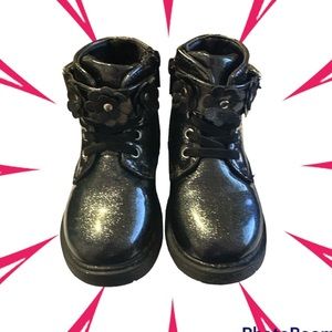 stylish black girl's boots
